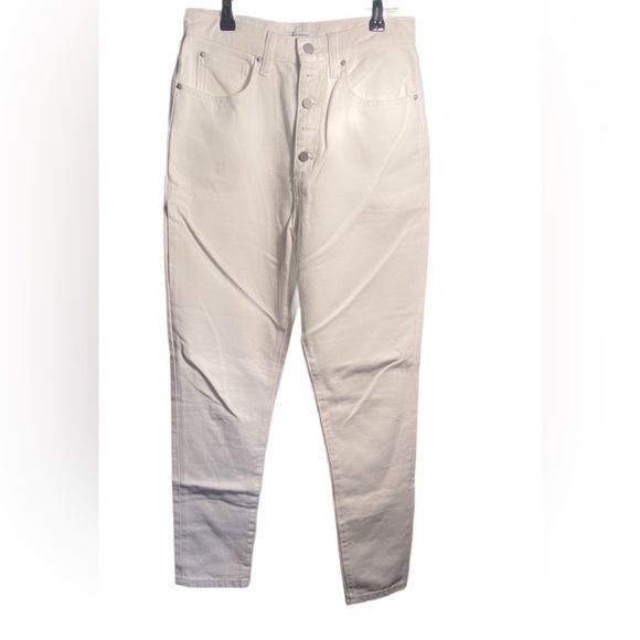 WeWoreWhat Danielle high waist slim fit Trendy 5 pocket Button Fly white Jean 26 - Picture 2 of 5